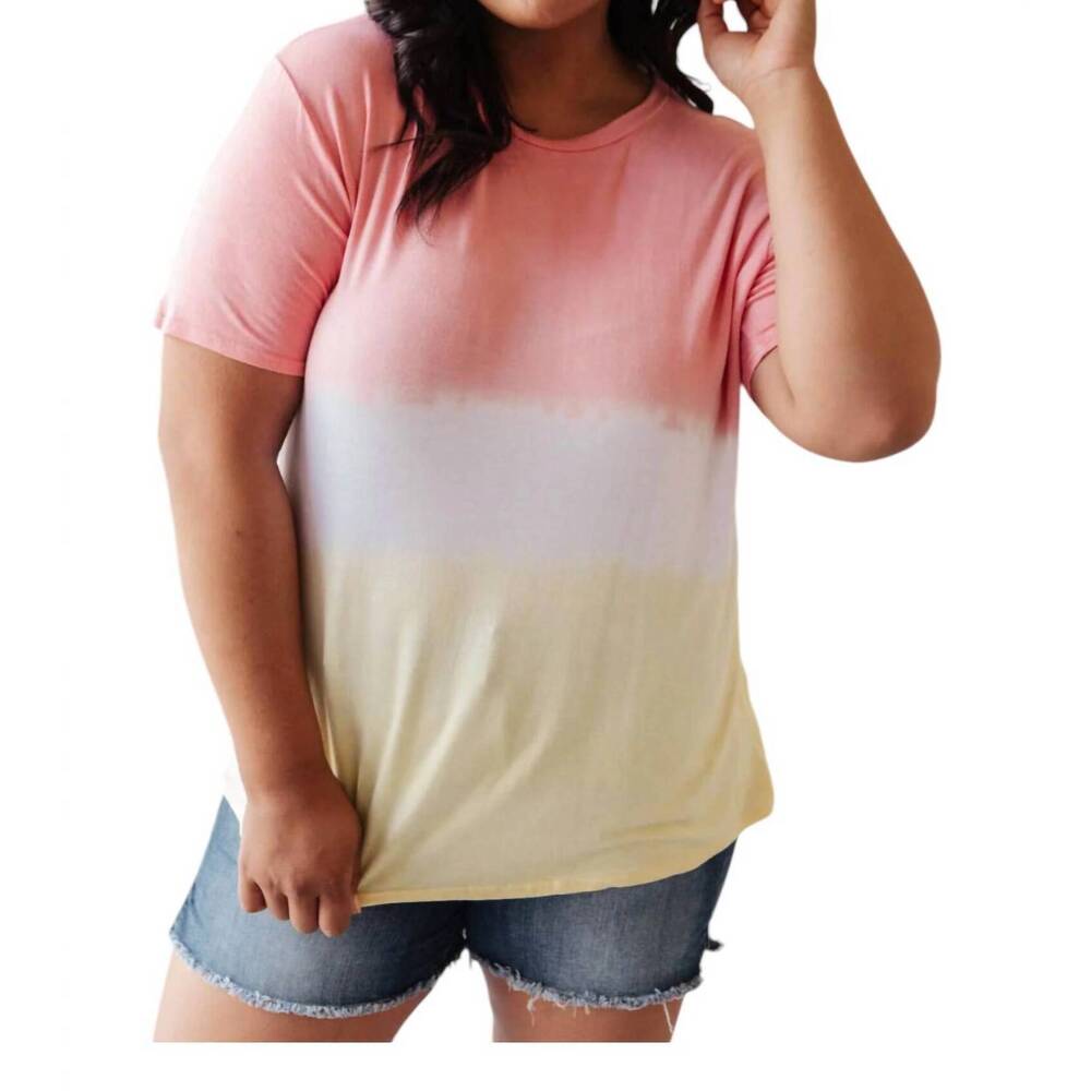 NEW FSL block tee shirt in pink